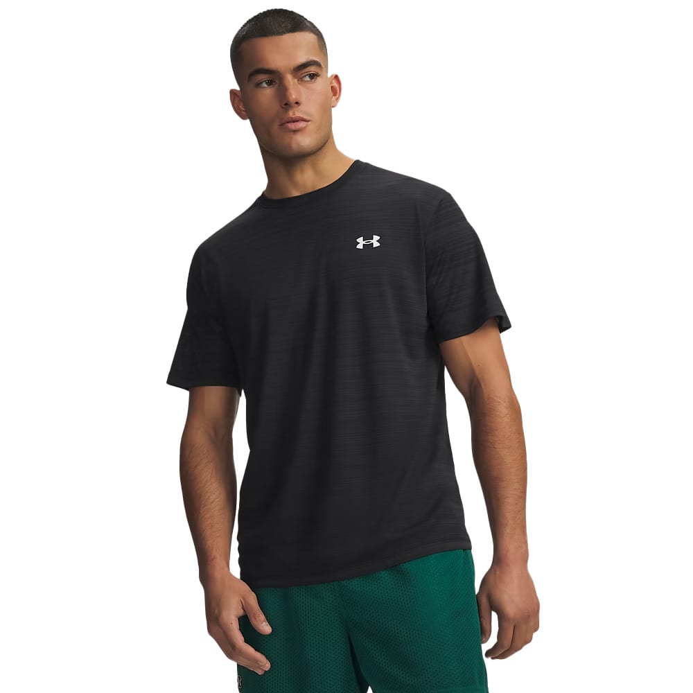 Under Armour Men's Tech Barcode Shortsleeve Black/White Shirt 6013792-00100, XS - Under Armour
