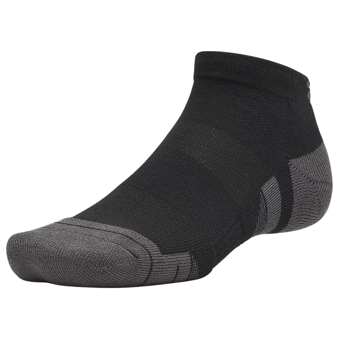 Under Armour Adult Unisex Performance Tech Ultimate Black/Jet Gray Low Socks 6015143-00800, XL - Under Armour