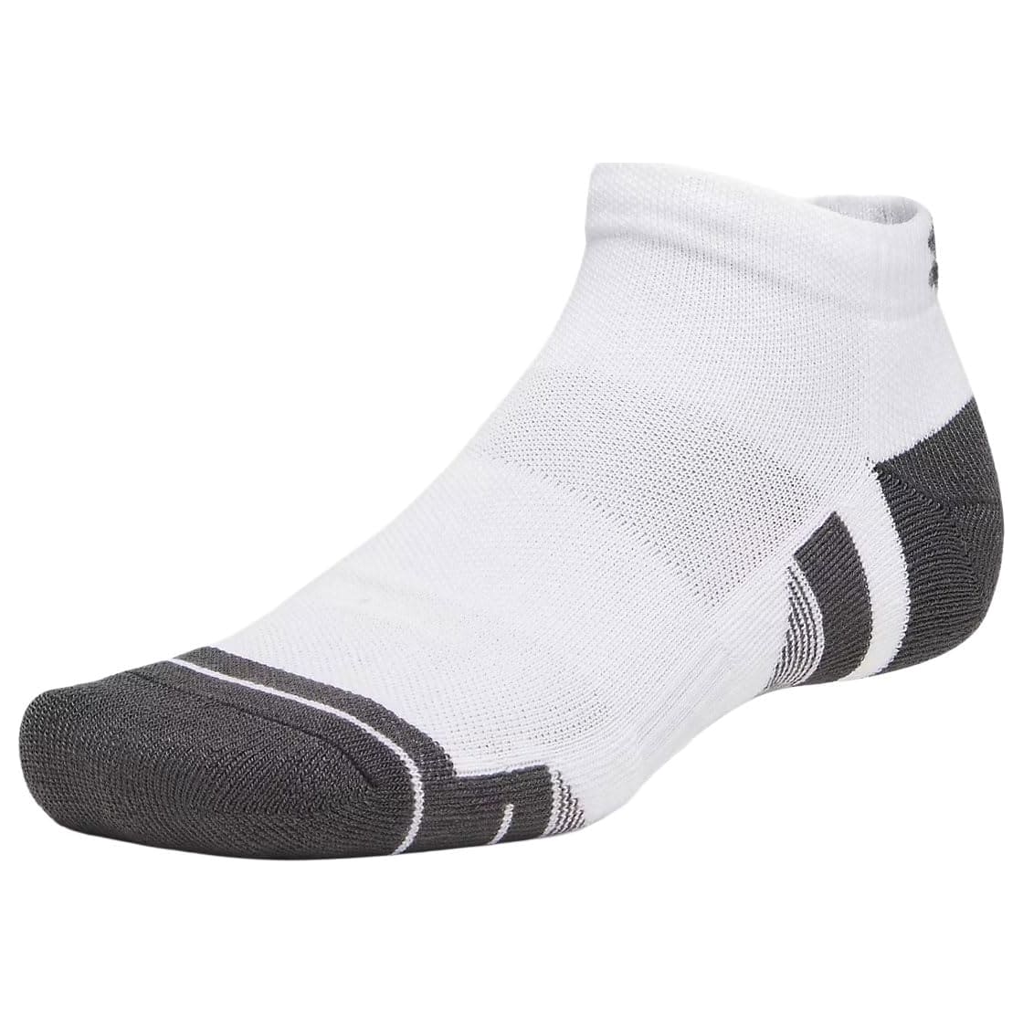 Under Armour Adult Unisex Performance Tech White/Jet Gray Low Socks 6015143-10000, Medium - Under Armour