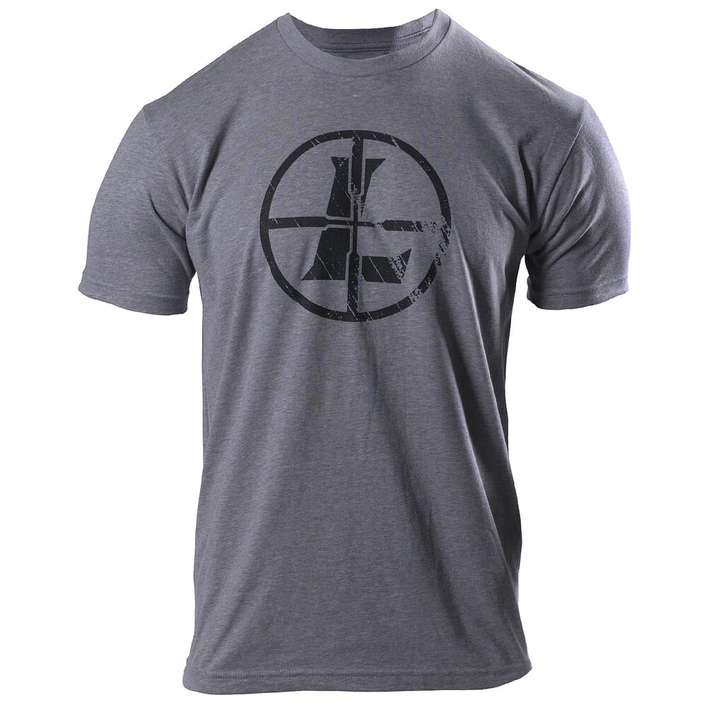 Leupold Distressed Reticle T-Shirt Graphite Heather 17762 Top, 3XL - Leupold