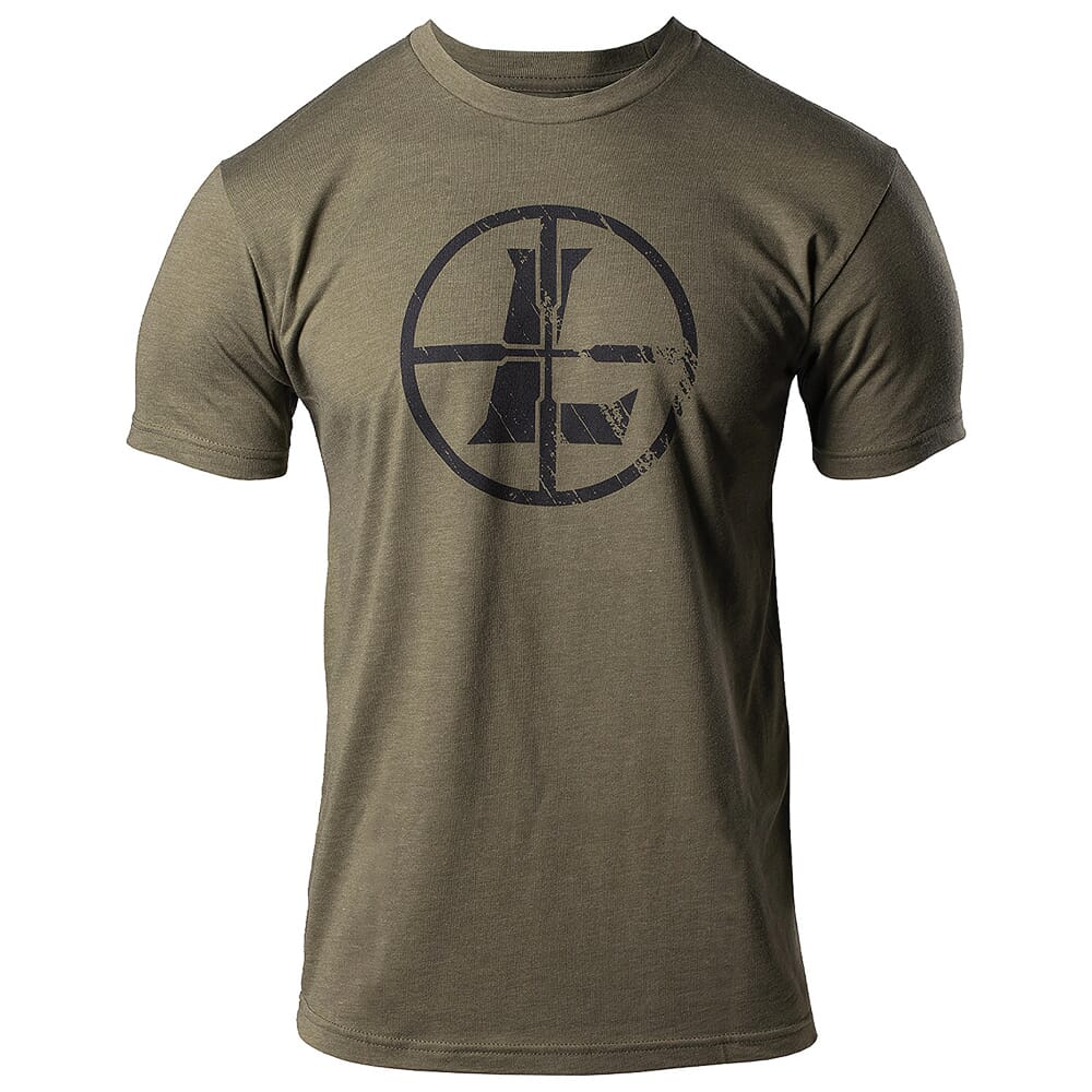 Leupold Distressed Reticle T-Shirt Military Green 1802 Top, XL - Leupold