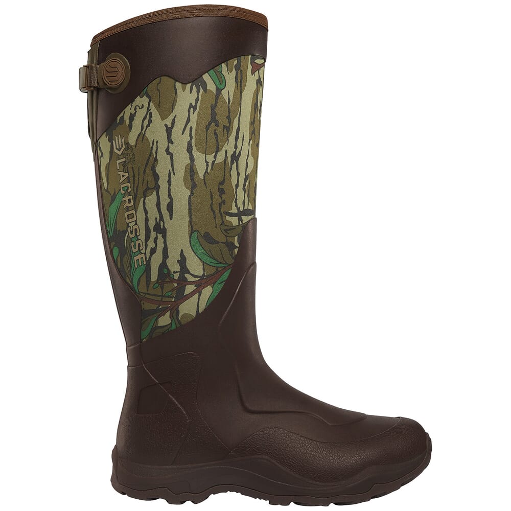 Lacrosse Alpha Agility 17" Mossy Oak Green Leaf Neoprene Boot 339073, 9 - Lacrosse