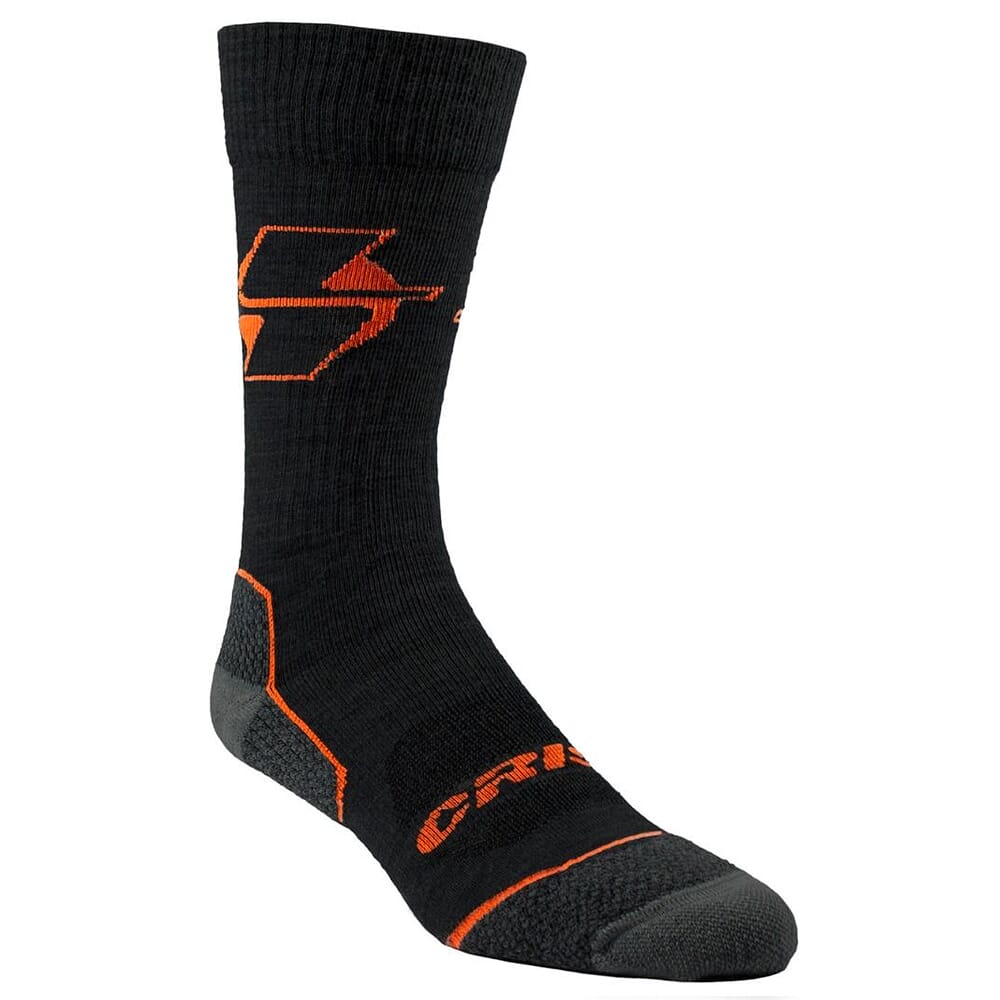 Crispi San Juan Lightweight Black Crew Top Sock 8440-Black, Medium - Crispi