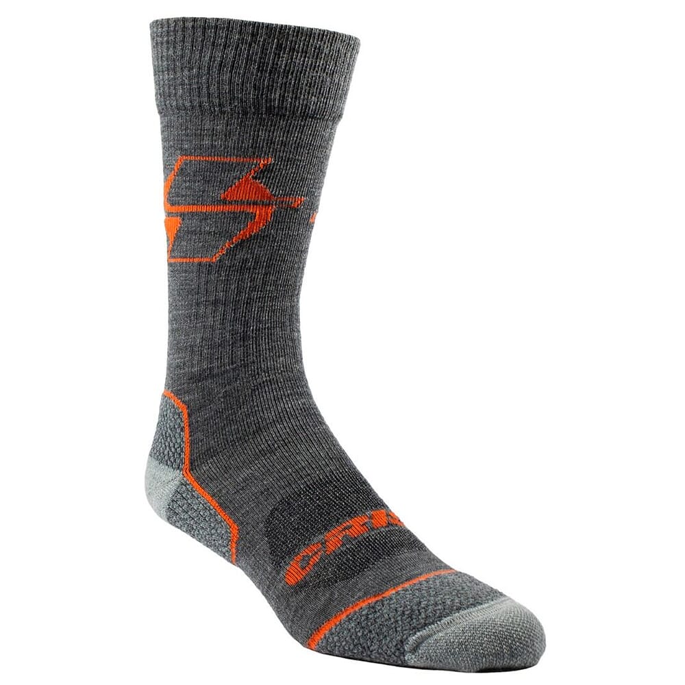 Crispi San Juan Lightweight Charcoal Crew Top Sock 8440-Grey, Medium - Crispi