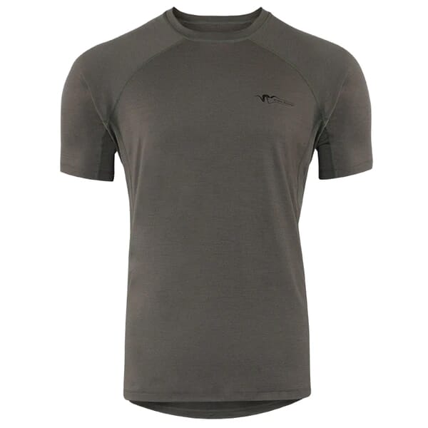 Stone Glacier Chinook Merino Crew Top SS Tarmac 10003-TM Top in Tarmac Brown, Large - Stone Glacier