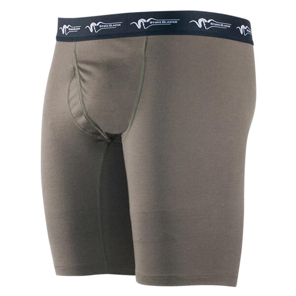 Stone Glacier Chinook Merino Boxer Tarmac 10004-TM in Tarmac Brown, XL - Stone Glacier