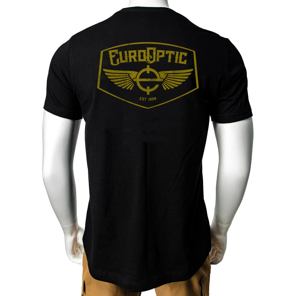 EuroOptic Brand T-Shirt Operator Black SS EO-TEE-6210-BLK-OP, Medium - Eurooptic