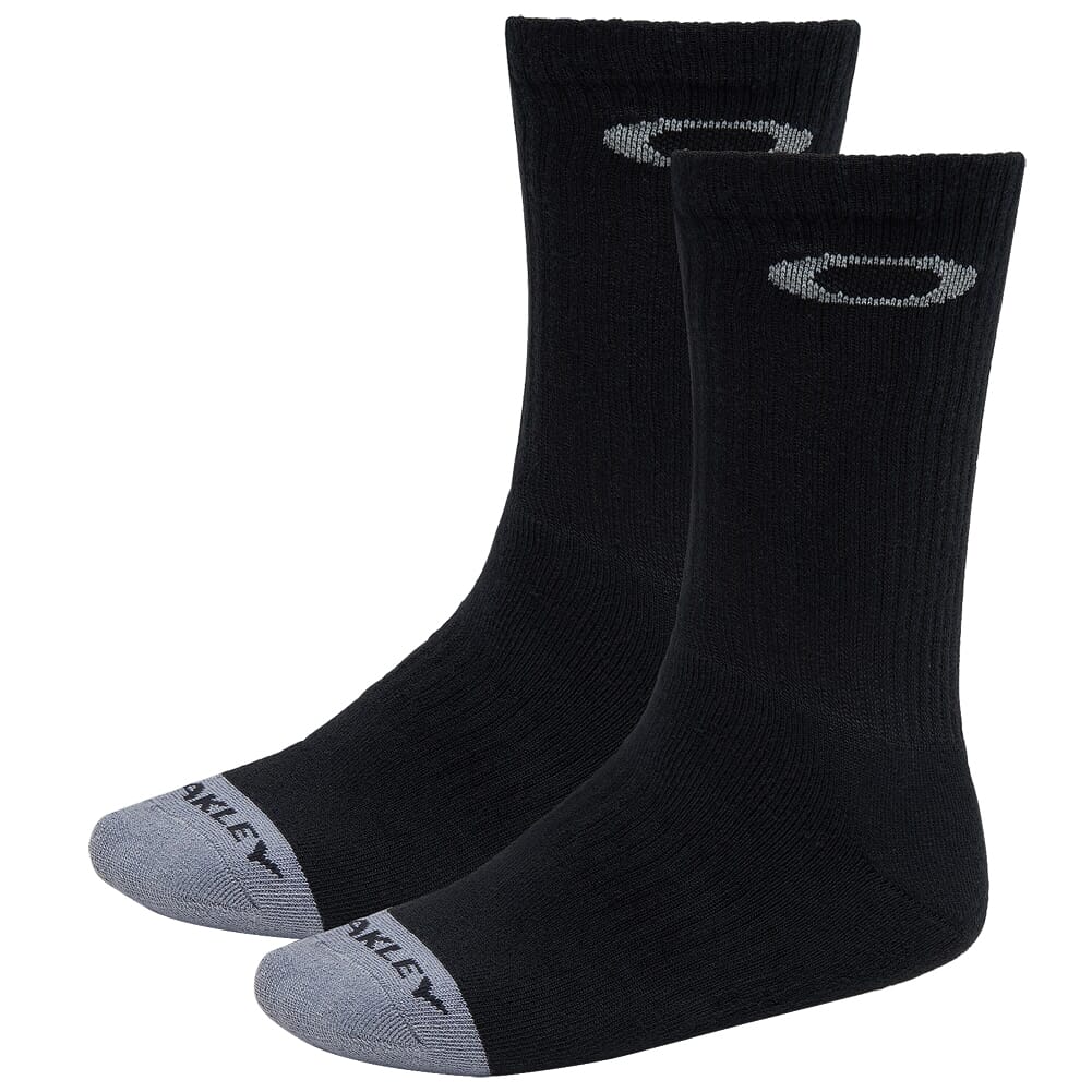Oakley 5-Pack Crew Top Socks Black FOS900405-001, Medium - Oakley