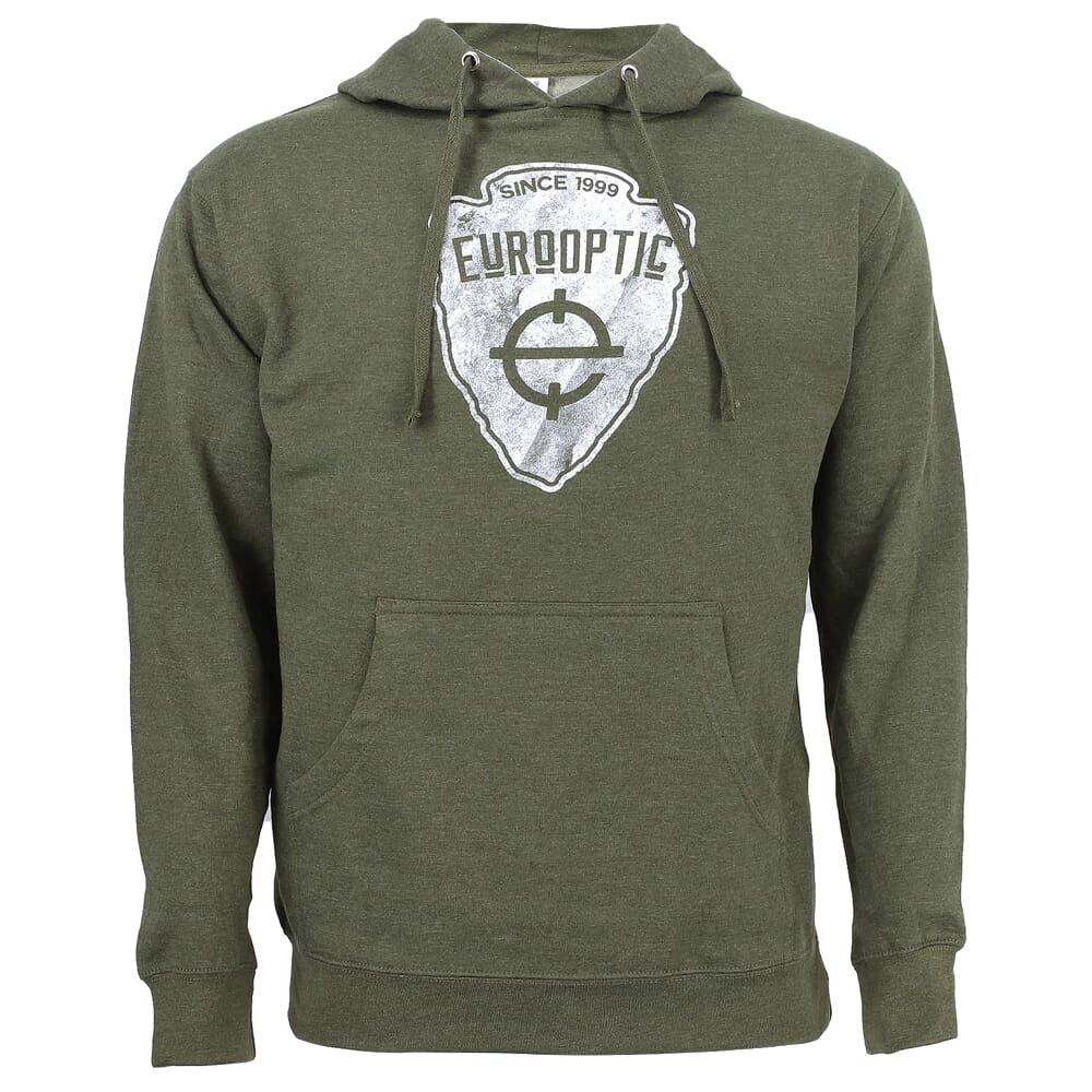 EuroOptic Arrowhead Army Heather Hoodie HOODIE-ARMYHTH-ARROWHEAD in Green, Medium - Eurooptic