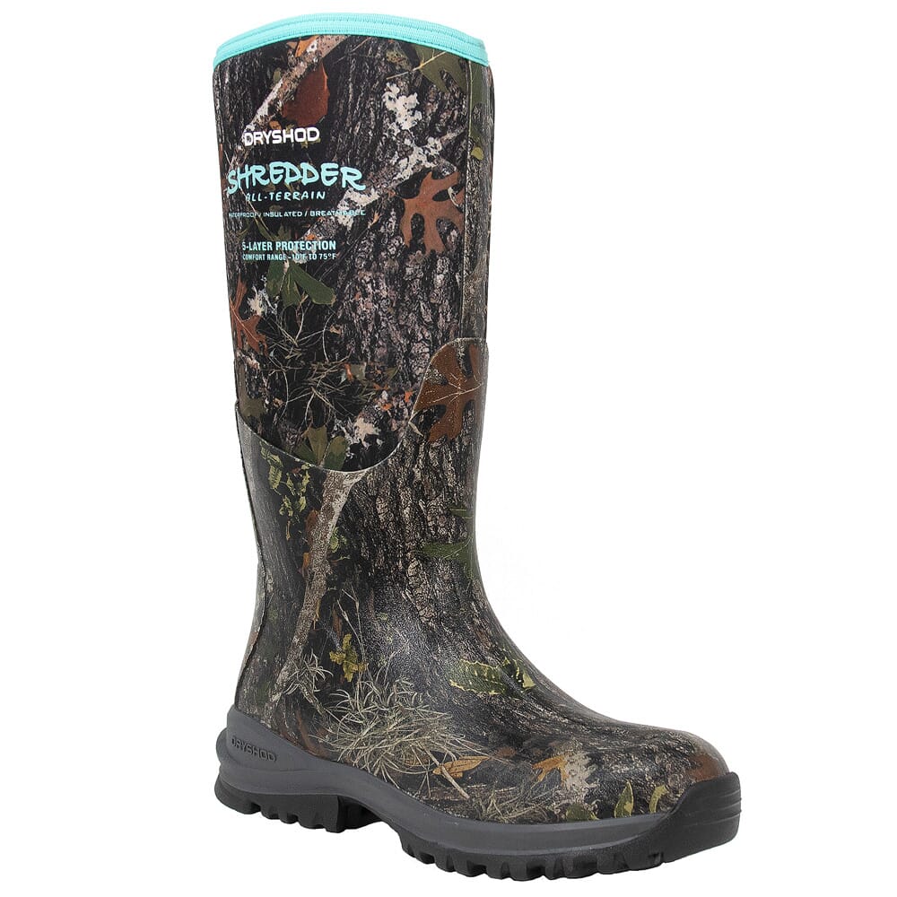 Dryshod Women's Shredder MXT Camo/Turquois Boot SHX-WH-CM-W, 7
