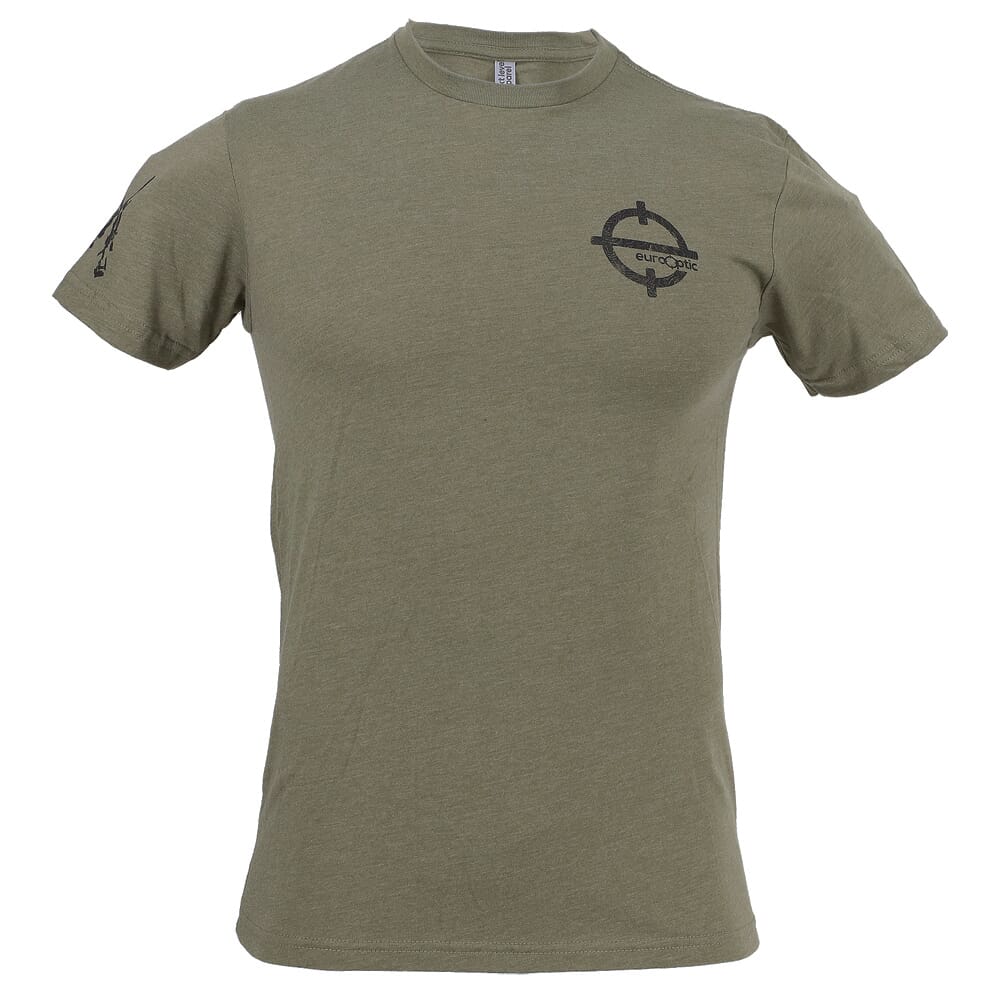 EuroOptic Target Military Green T-Shirt T-Shirt-MILGRN-TARGET Top, Small - Eurooptic