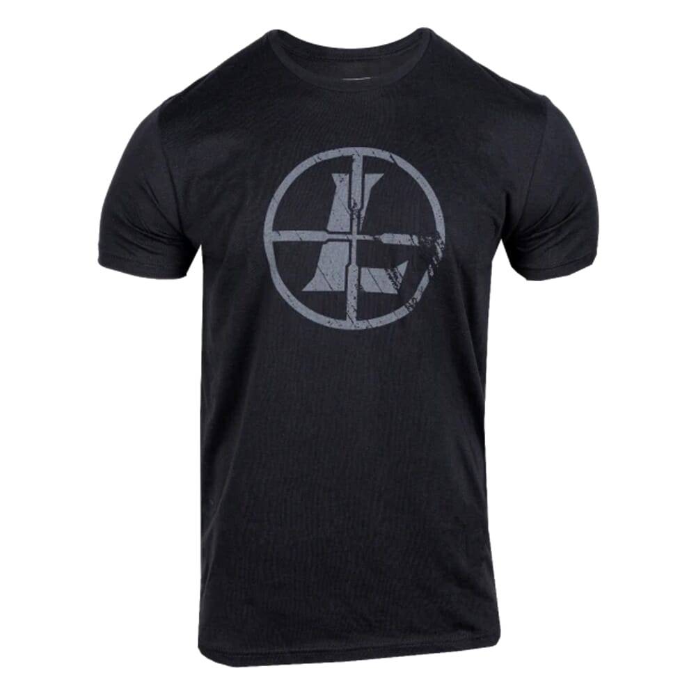 Leupold Distressed Reticle T-Shirt Black 182914 Top, 3XL - Leupold