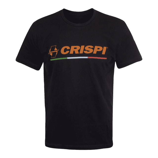 Crispi Italy Flag Logo Black Italy-Flag-Logo-Shirt-BLK, 3XL - CRISPI