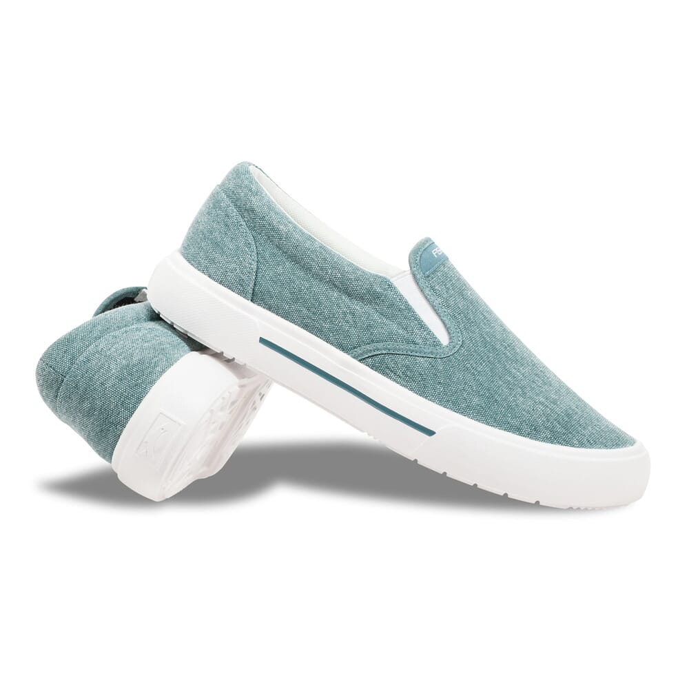 Fishooz Sunwashed Slip-On Teal/White Shoes SUN-MSO-TEL-M, 7.5 - fishooz