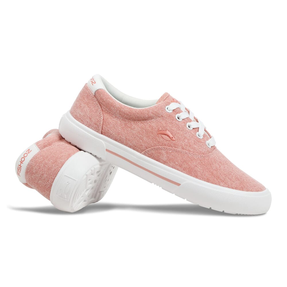 Fishooz Women's Sunwashed Lace Coral/White Shoes SUN-WLC-CRL-W in Orange, 9 - fishooz