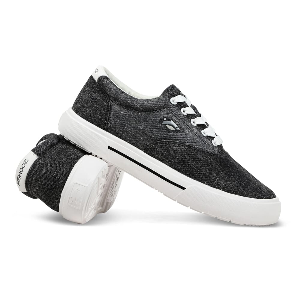 Fishooz Sunwashed Lace Black/White Shoes SUN-MLC-BLK-M, 10 - fishooz