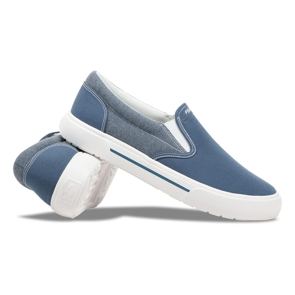 Fishooz Sunbrella Slip-On Denim/White Shoes SBR-MSO-DNM-M in Blue, 8.5 - fishooz