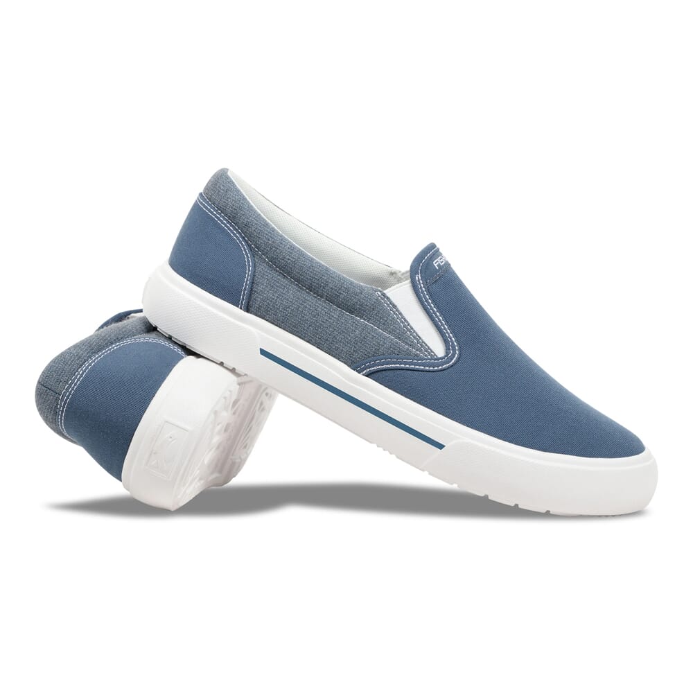 Fishooz Sunbrella Slip-On Denim/White Shoes SBR-MSO-DNM-M in Blue, 10 - fishooz