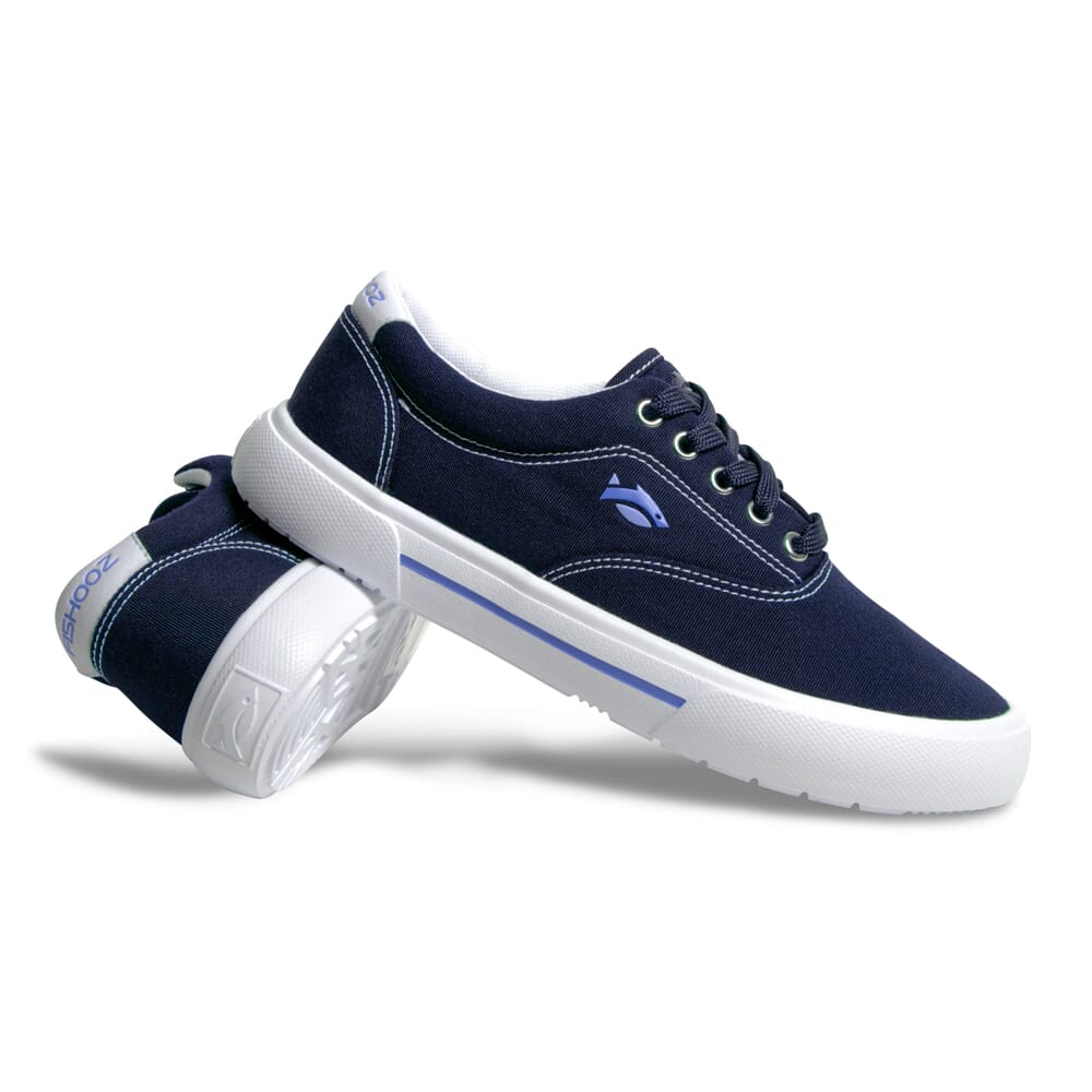 Fishooz Women's Sunbrella Lace Navy/White Shoes SBR-WLC-NVY-W, 7 - fishooz