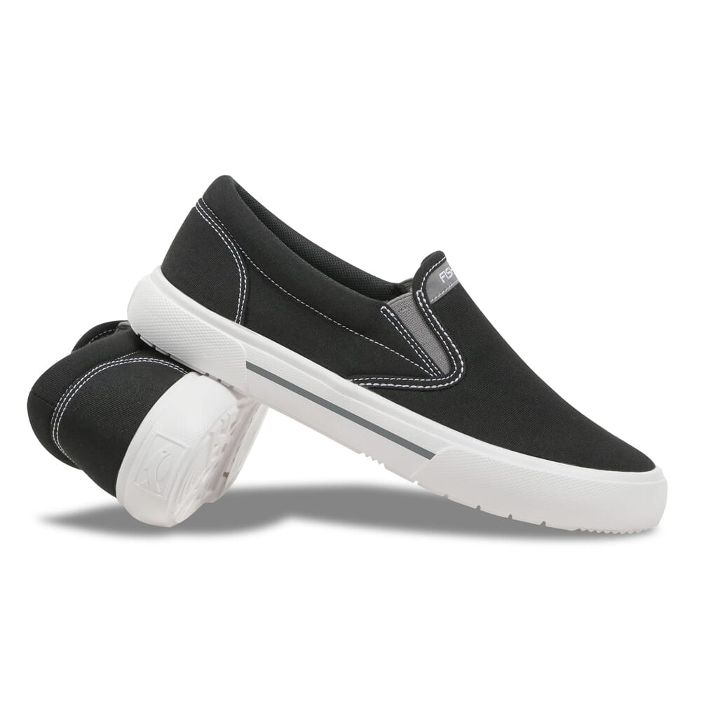 Fishooz Women's Sunbrella Slip-On Black/White Shoes SBR-WSO-BLK-W, 8.5 - fishooz
