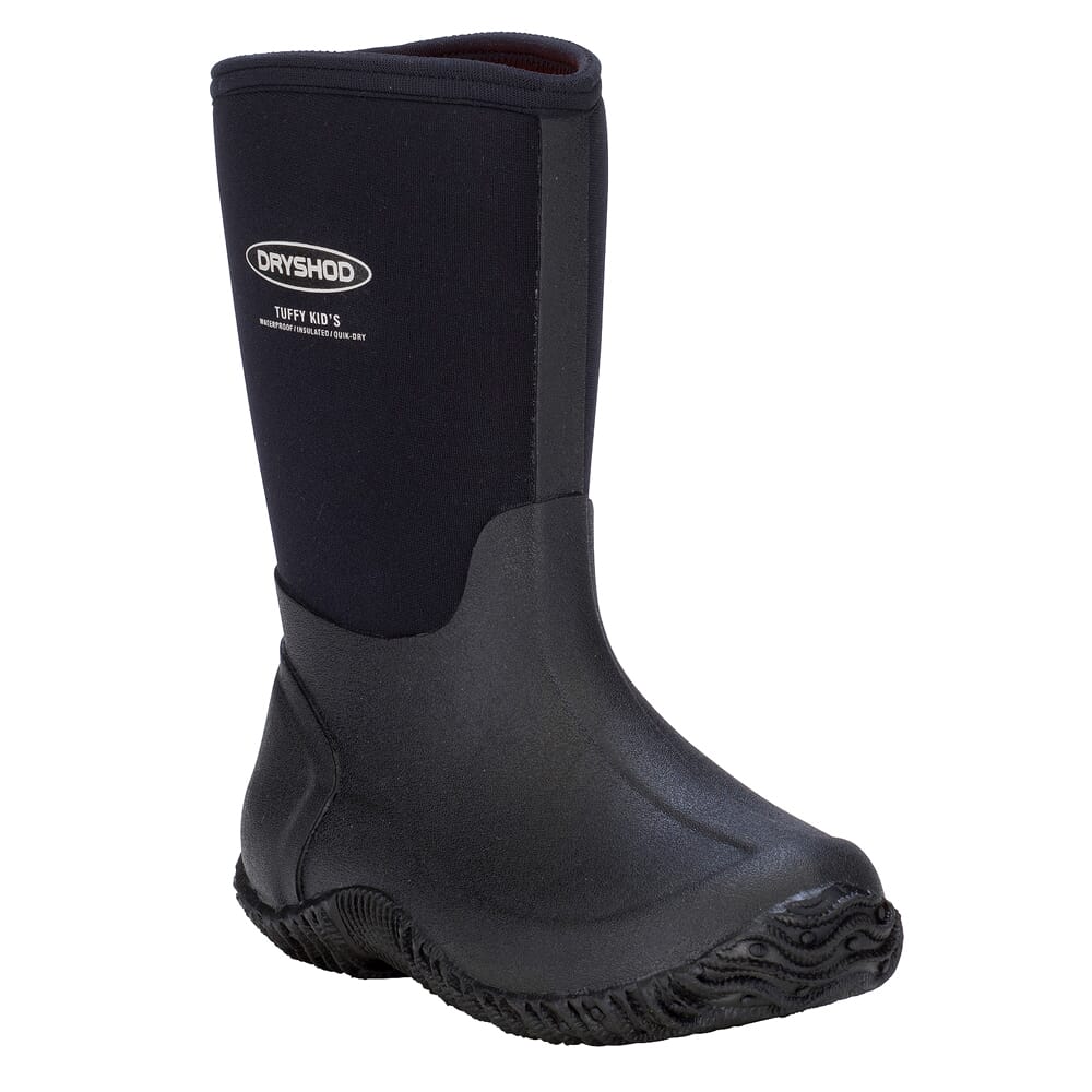 Dryshod Boys Tuffy Mid/Hi Black/Grey Boots TUF-KD-BK-Y in Gray/black, C11 - Dryshod
