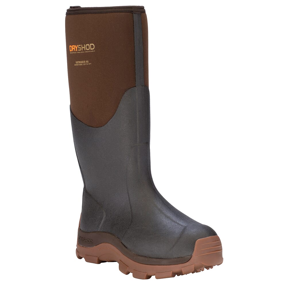 Dryshod Haymaker Hi Brown/Peanut Boot HAY-MH-BR-M, 13 - Dryshod