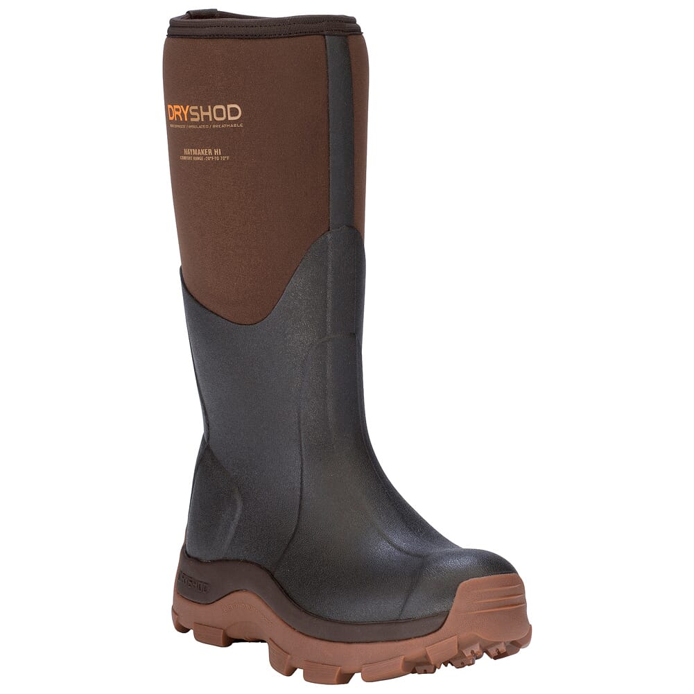 Dryshod Women's Haymaker Hi Brown/Peanut Boots HAY-WH-BR, 7 - Dryshod