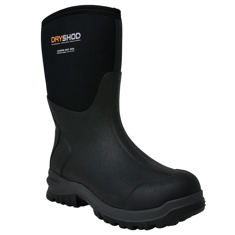 Dryshod Legend MXT Mid Black/Neon Boots LGX-MM-BK-M, 9 - Dryshod