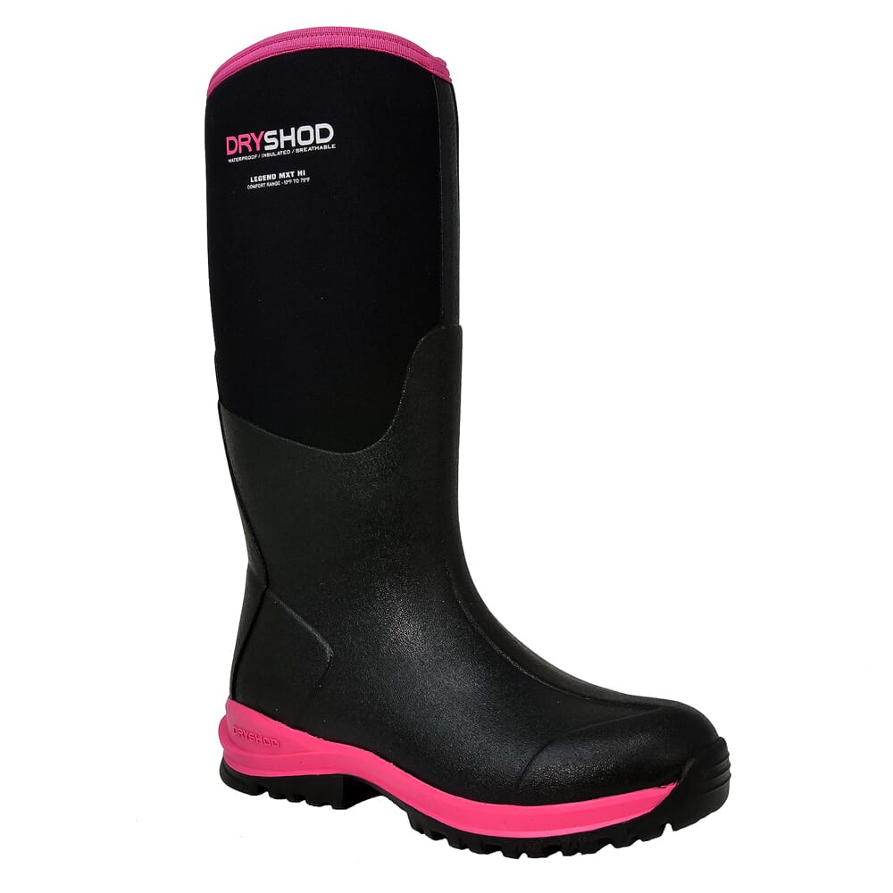 Dryshod Legend MXT Hi Black/Pink Boots LGX-WH-BKPN-W, 7 - Dryshod