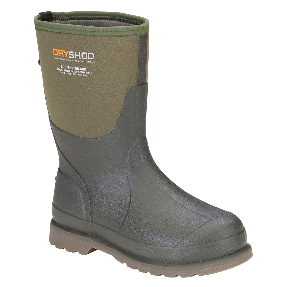 Dryshod Sod Buster Mid Moss/Grey Boots SDB-MM-MS-M, 8 - Dryshod