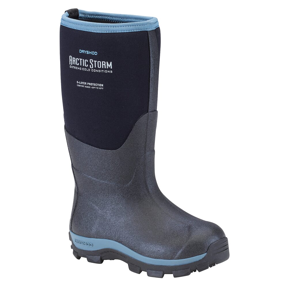 Dryshod Arctic Storm Kids Black/Blue Boots ARS-KD-BL, Y3 - Dryshod