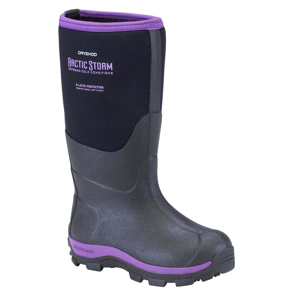 Dryshod Arctic Storm Kids Black/Purple Boots ARS-KD-PP-Y, Y2 - Dryshod