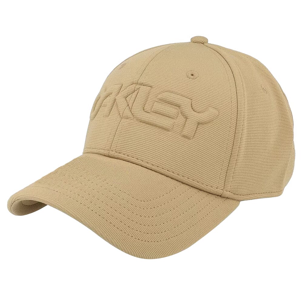 Oakley 6 Panel Embossed Logo Stretch Coyote Cap 912208-86W in Coyote Brown, S/M - Oakley
