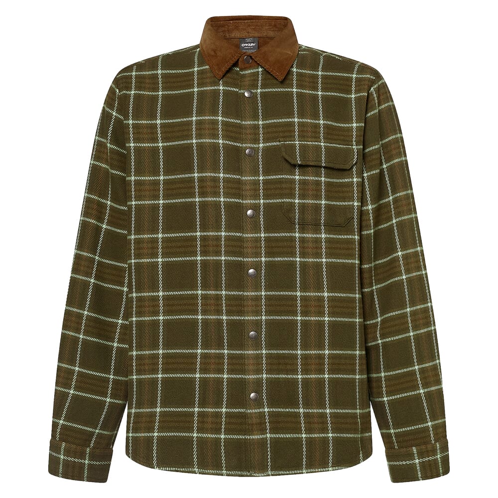 Oakley Bear Cozy 2.0 New Dark Brush Check Flannel Shirt FOA404839-9B4 in Green, Medium - Oakley