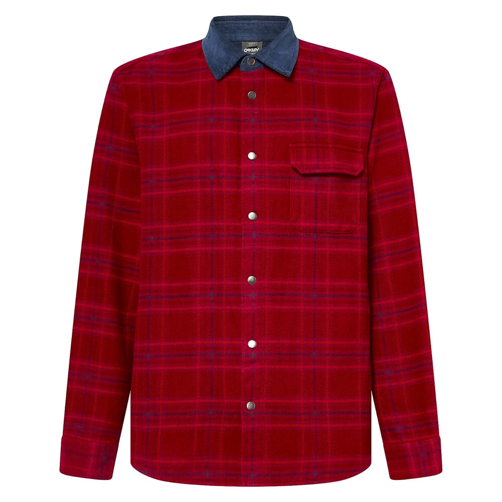 Oakley Bear Cozy 2.0 Iron Red Check Flannel Shirt FOA404839-9E8, Large - Oakley