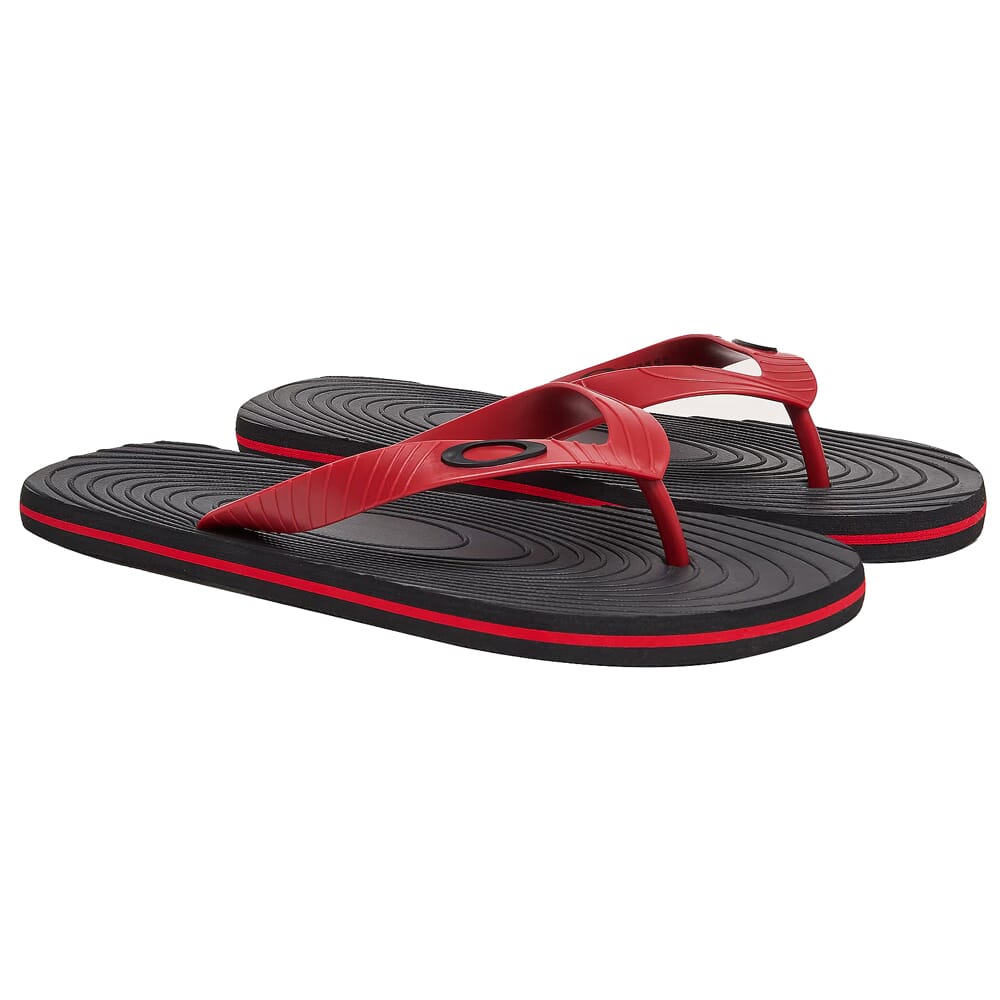 Oakley Catalina Flip Flop Black/Red FOF100423-009, 11 - Oakley