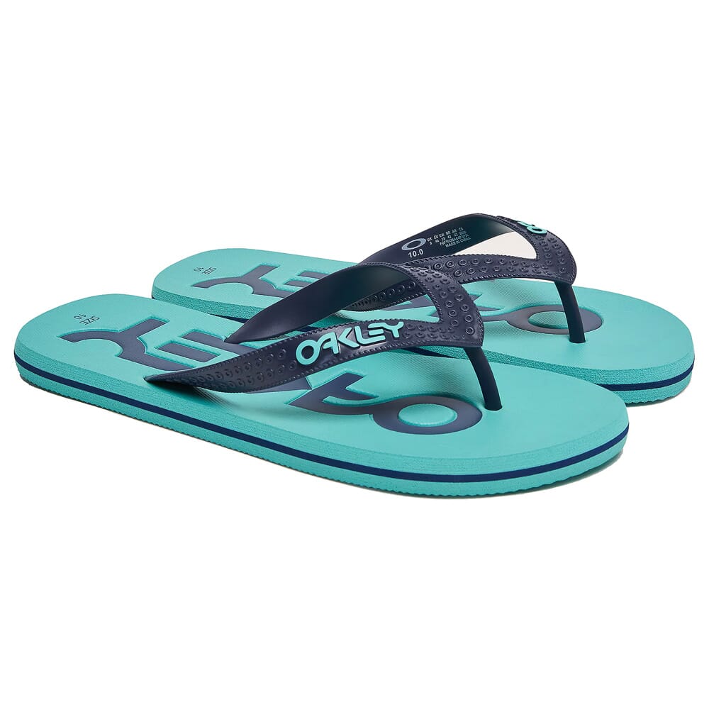 Oakley College Flip Flop Teal Blue FOF100255-64R, 11 - Oakley
