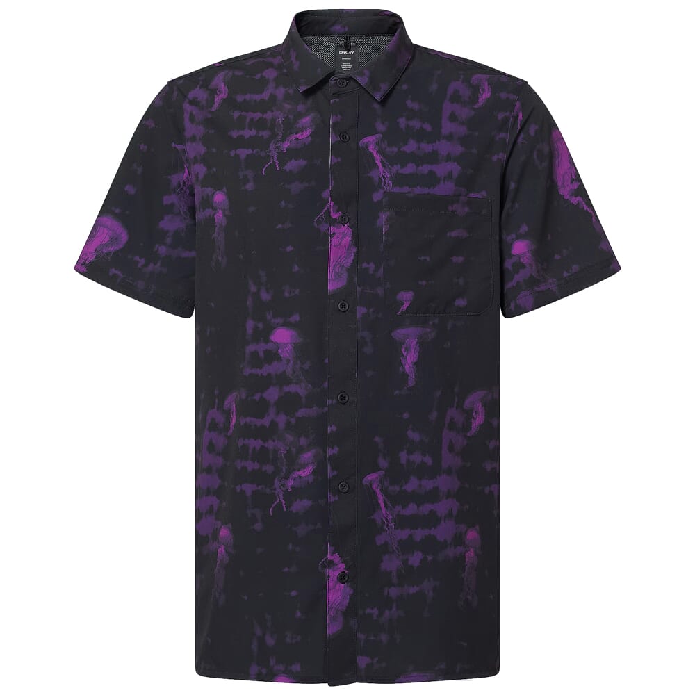 Oakley Jellyfish RC Black Jellyfish SS Button-Down Shirt FOA404291-9TC, Medium - Oakley