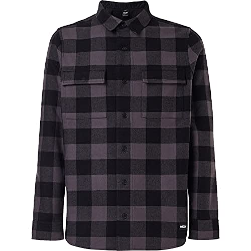 Oakley Bear Cozy Flannel Black/Grey Check FOA402577-9FP Top in Gray, Medium - Oakley