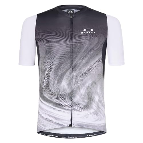 Oakley Endurance Dazzle Camo Jersey Gradient Swirl BK/WH FOA404398-9ZA Top in Black, Large - Oakley