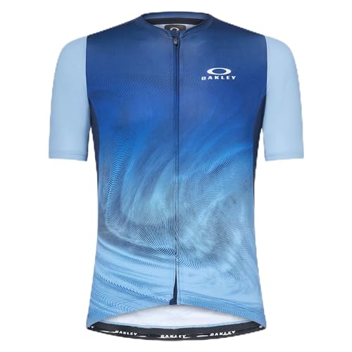Oakley Endurance Dazzle Camo Jersey Gradient Swirl BL/LT FOA404398-9ZB Top in Blue, XL - Oakley