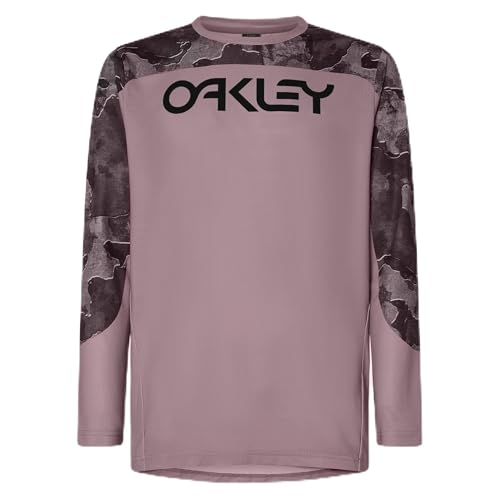 Oakley Maven Coast LS Jersey Metal Camo Toadstool FOA405481-88W Top in Pink, Small - Oakley