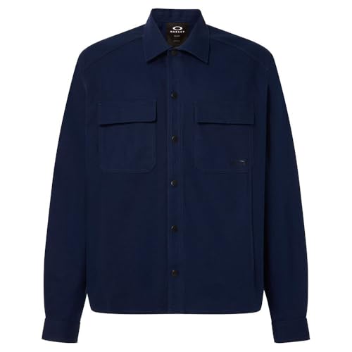Oakley Canvas Snap Jacket Team Navy FOA406125-6LE in Blue, XXL - Oakley