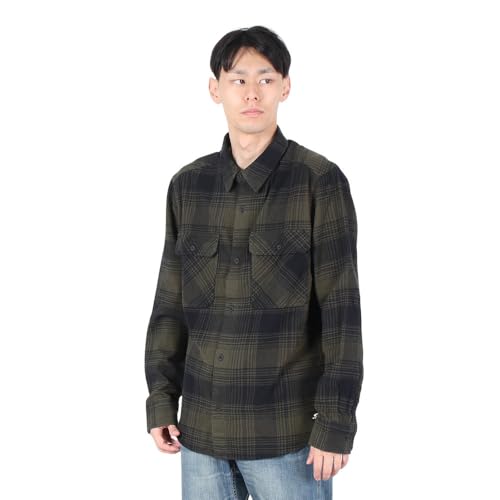 Oakley 90s Plaid LS Shirt Black/New DK Brush Check FOA406127-BCE in Green, XXL - Oakley