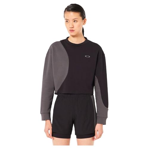 Oakley W Pursuit Cruise Crop SweatShirt Blackout/Uniform Grey FOA500625-96I, XXL - Oakley