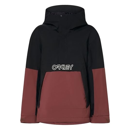 Oakley WMNS TNP TBT Insulated Anorak Blackout/Grenache FOA500471-01L Jacket in Red, XS - Oakley
