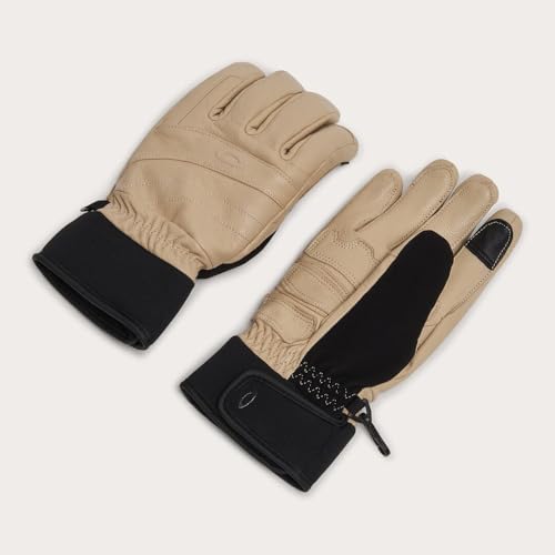 Oakley W. Peak Leather Gloves Humus FOS800047-31R in Khaki, Large - Oakley