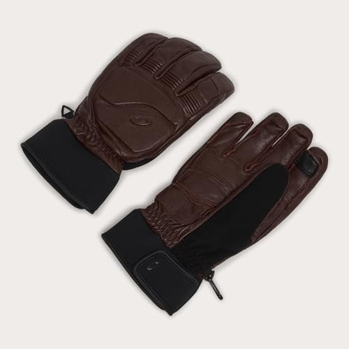Oakley Peak Leather Gloves Grenache FOS901654-9B2 in Red, Large - Oakley