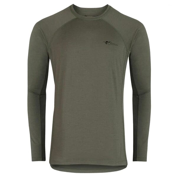 Stone Glacier Chinook Merino Crew Top LS Tarmac 10001-TM Top in Tarmac Brown, XL - Stone Glacier