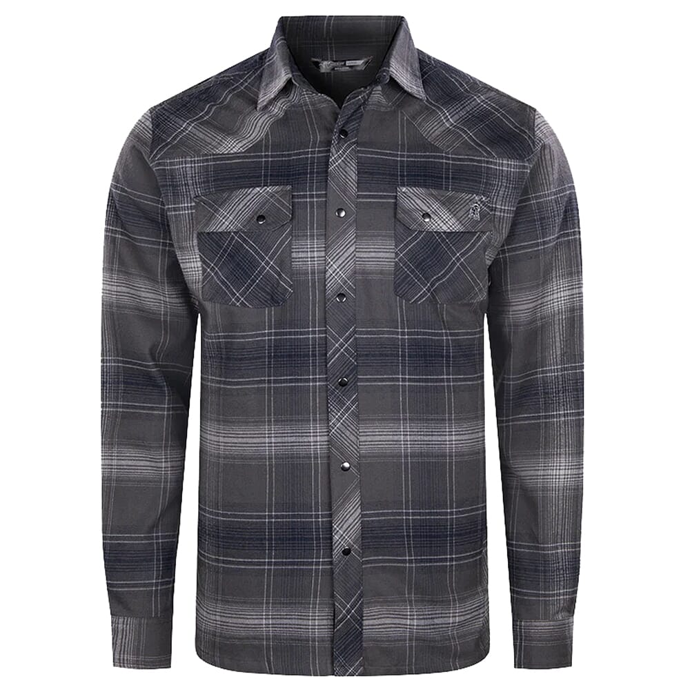 Stone Glacier Timber Butte Long Sleeve Snap Shirt Carbon Plaid 90002-CA, Medium - Stone Glacier